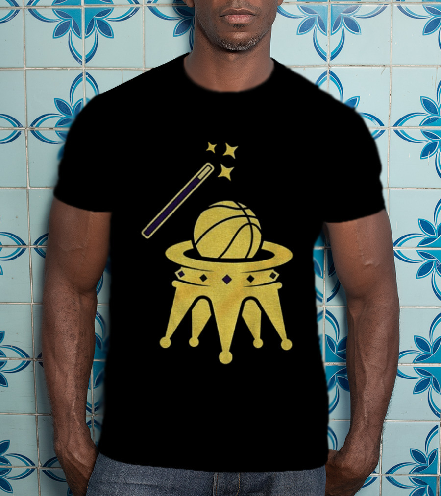LeBron James Los Angeles Lakers Basketball King James Vintage Magic Wand Crown T-Shirt