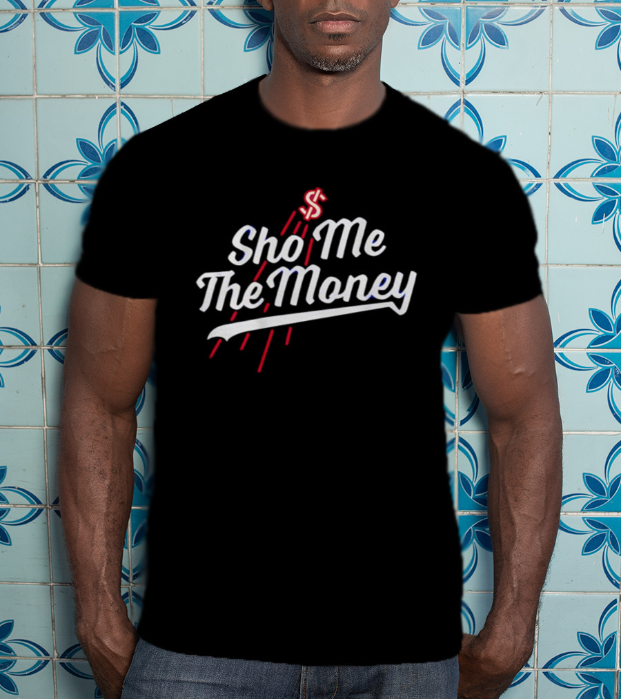 Shohei Ohtani Sho Me The Money Los Angeles Dodgers Dollar Sign T-Shirt