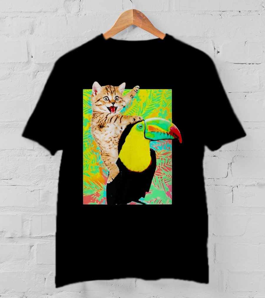 Liv And Maddie Joey Rooney Cat Toucan Ride Vibrant Animal Adventure T-Shirt