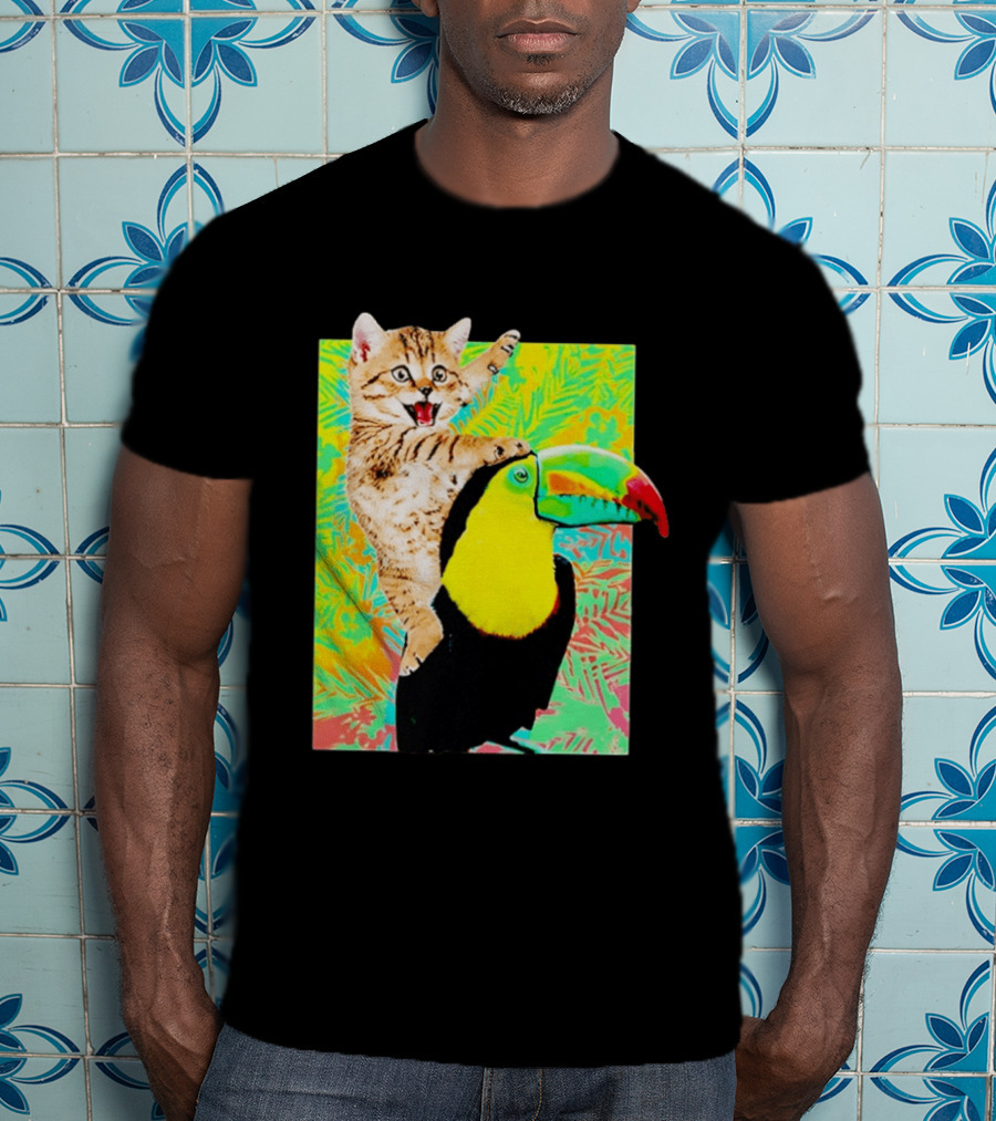 Liv And Maddie Joey Rooney Cat Toucan Ride Vibrant Animal Adventure T-Shirt