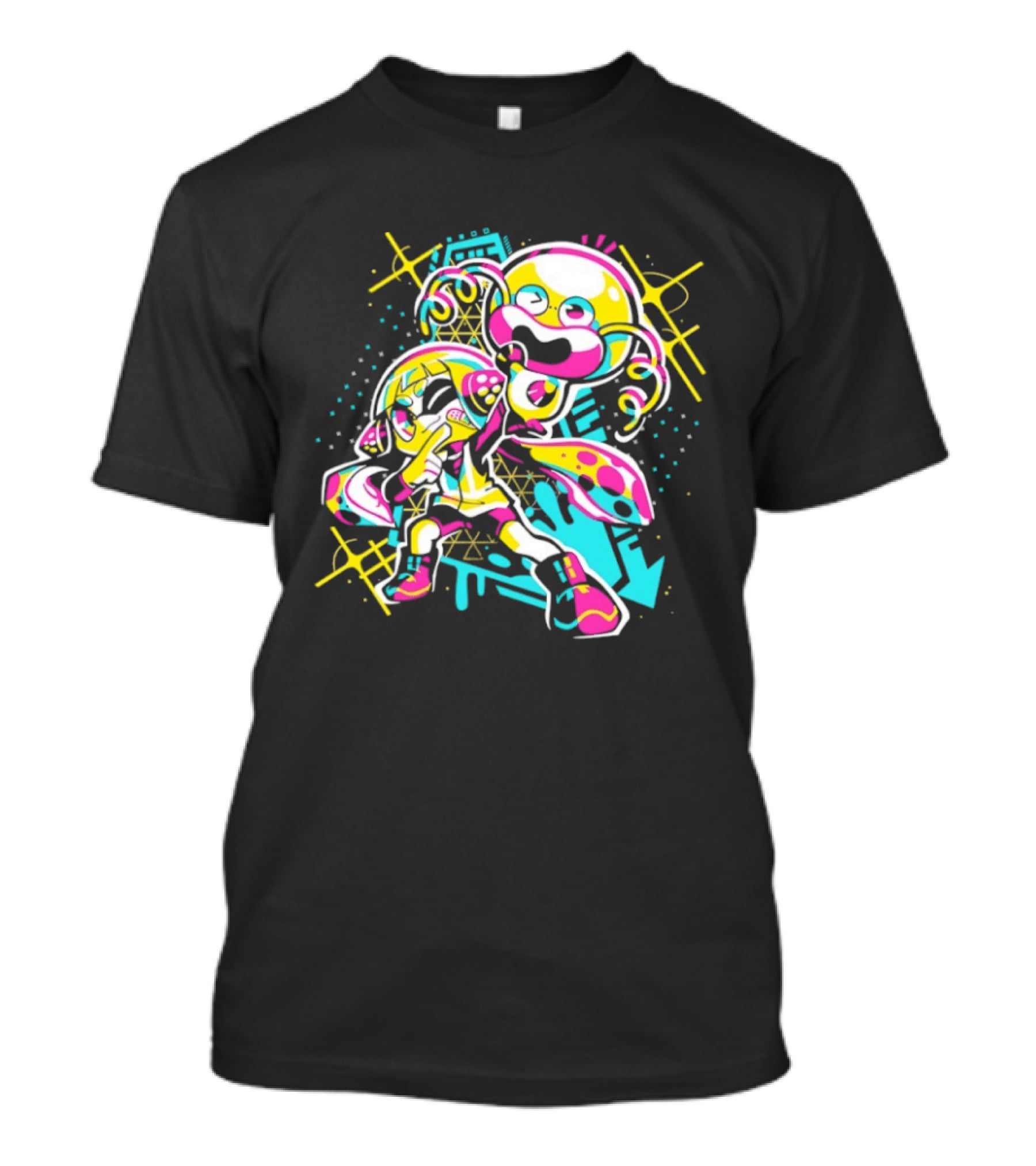 Splatoon Zap Vibrant Inkling And Octopus Splash T-Shirt