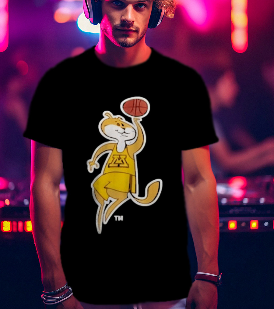 Minnesota Gophers Basketball Mascot Slam Dunk T-Shirt
