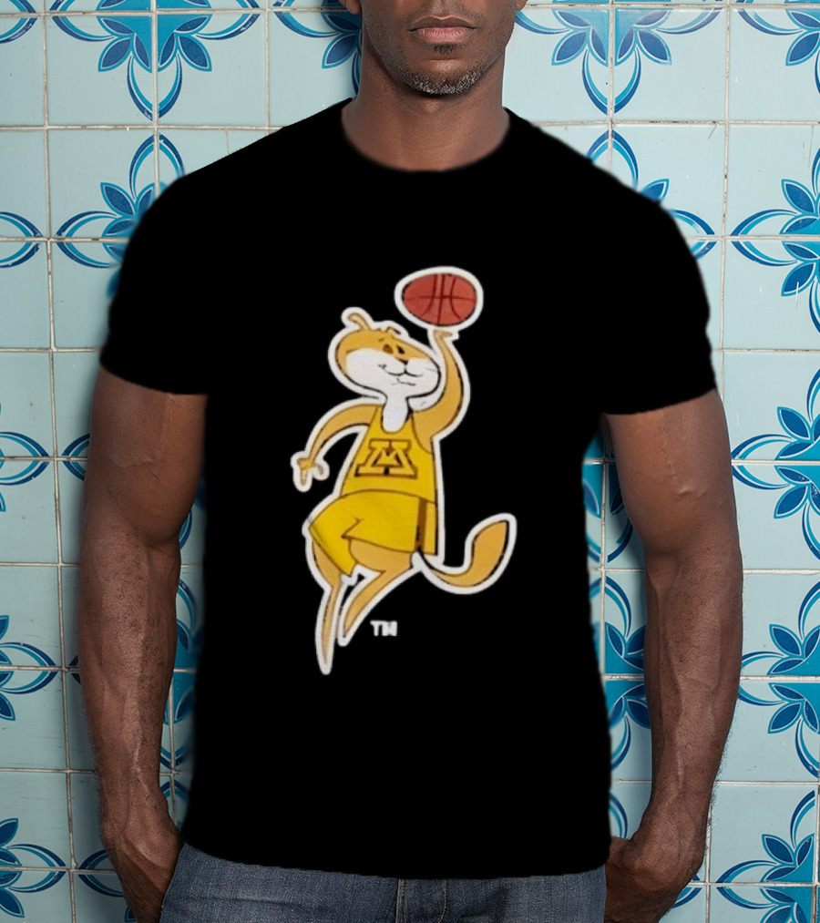 Minnesota Gophers Basketball Mascot Slam Dunk T-Shirt