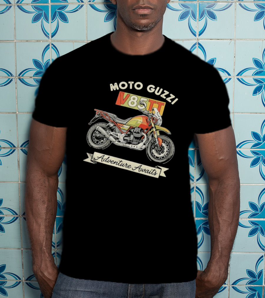 Moto Guzzi V85TT Adventure Awaits T-Shirt