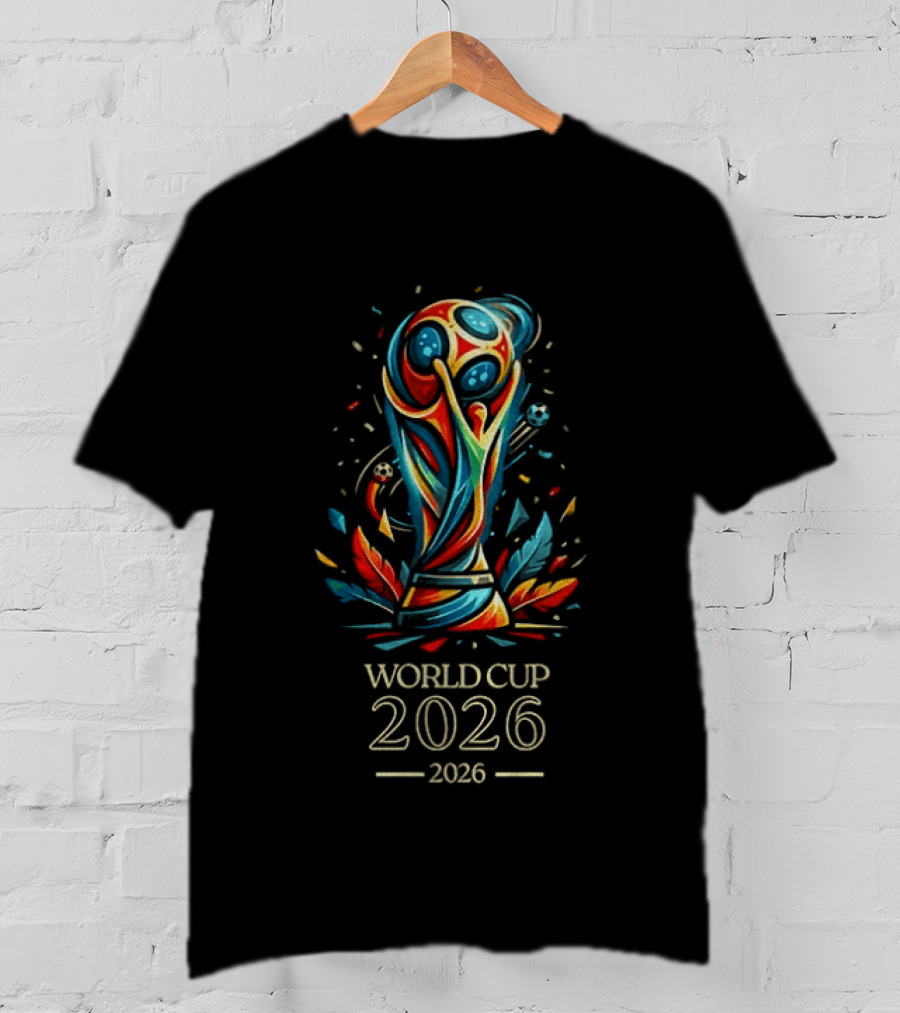 World Cup 2026 USA Soccer Colorful Trophy T-Shirt