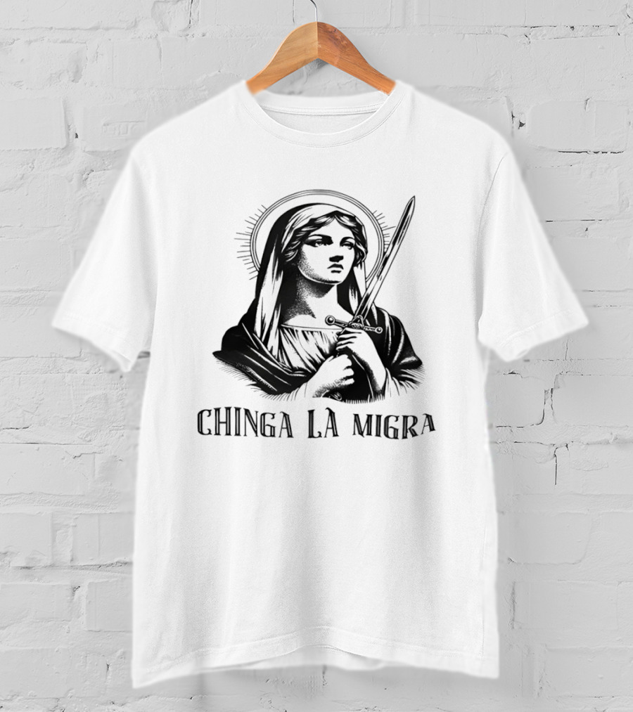 Chinga La Migra Political Abolition Message T-Shirt