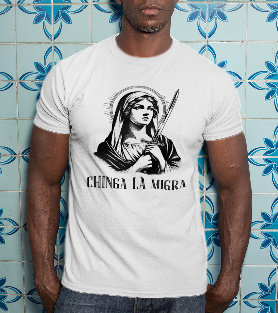 Chinga La Migra Political Abolition Message T-Shirt