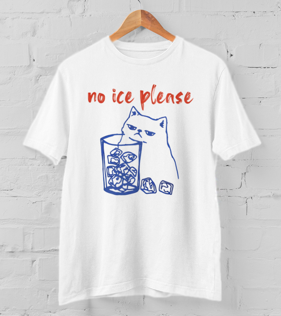 No Ice Please Cat Anti ICE Political T-Shirt