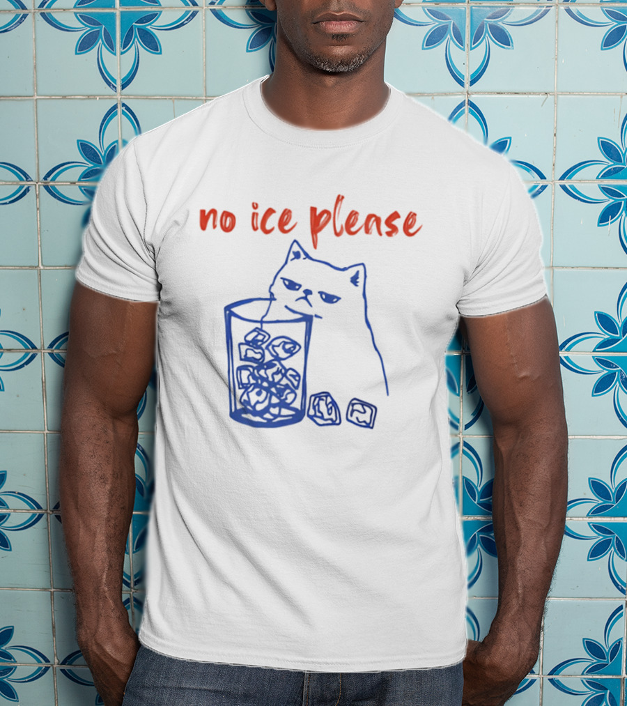 No Ice Please Cat Anti ICE Political T-Shirt