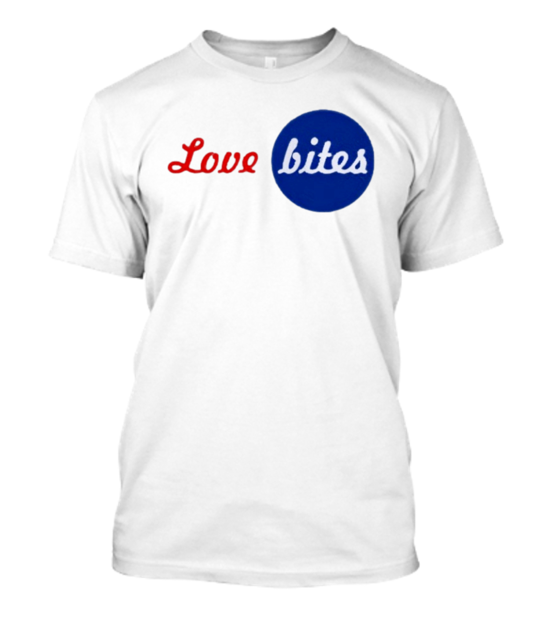 Love Bites Retro Red Blue T-Shirt