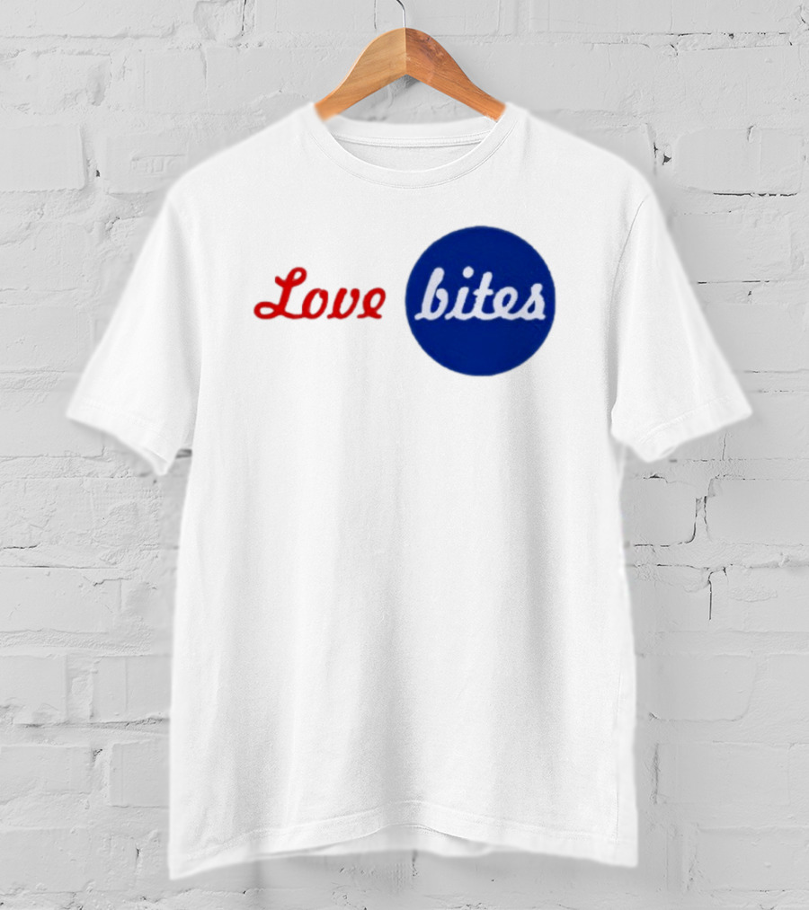 Love Bites Retro Red Blue T-Shirt