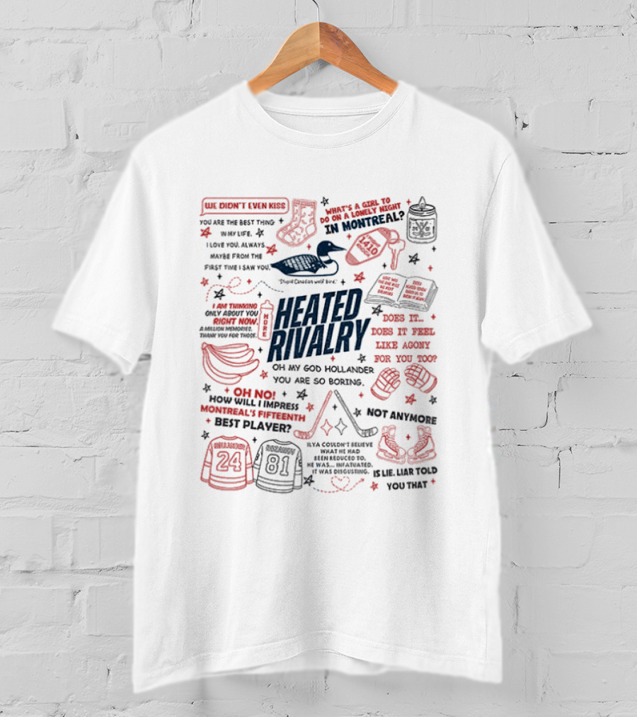 Hockey Heated Rivalry Ilya Rozanov Shane Hollander Montreal T-Shirt