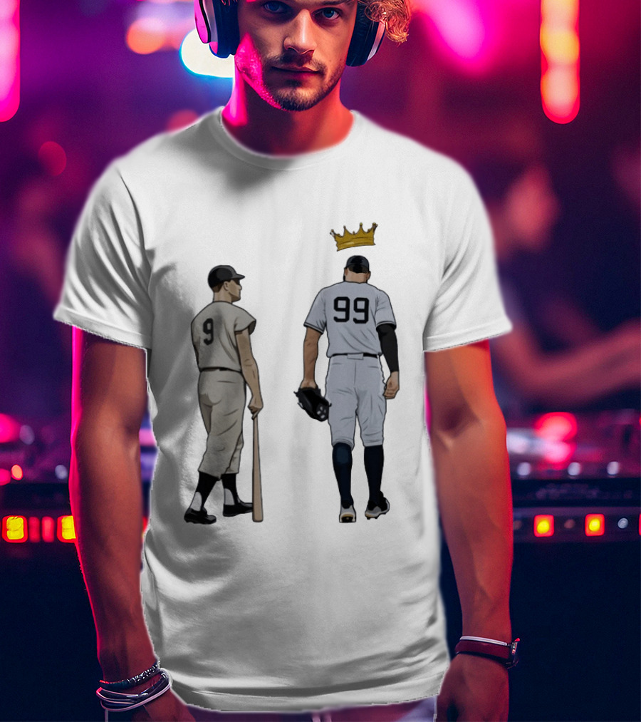 Roger Maris 9 Aaron Judge 99 Crown New York Yankees Fleece T-Shirt