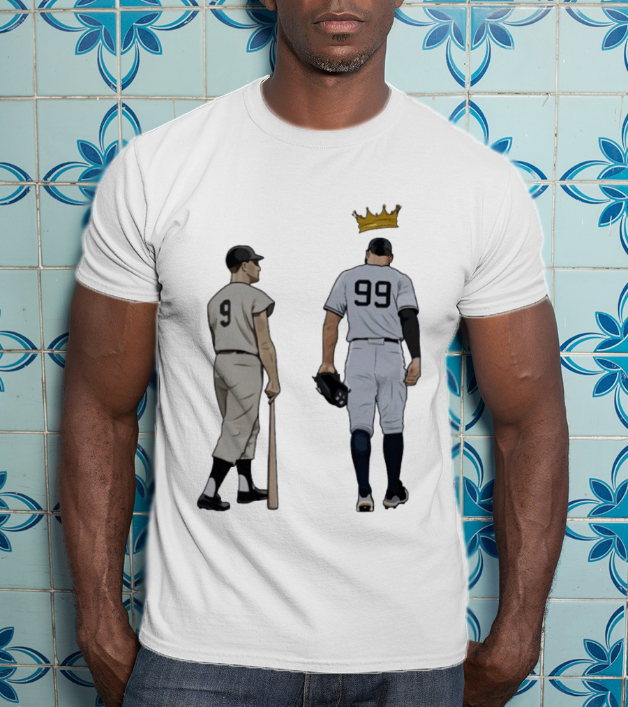 Roger Maris 9 Aaron Judge 99 Crown New York Yankees Fleece T-Shirt