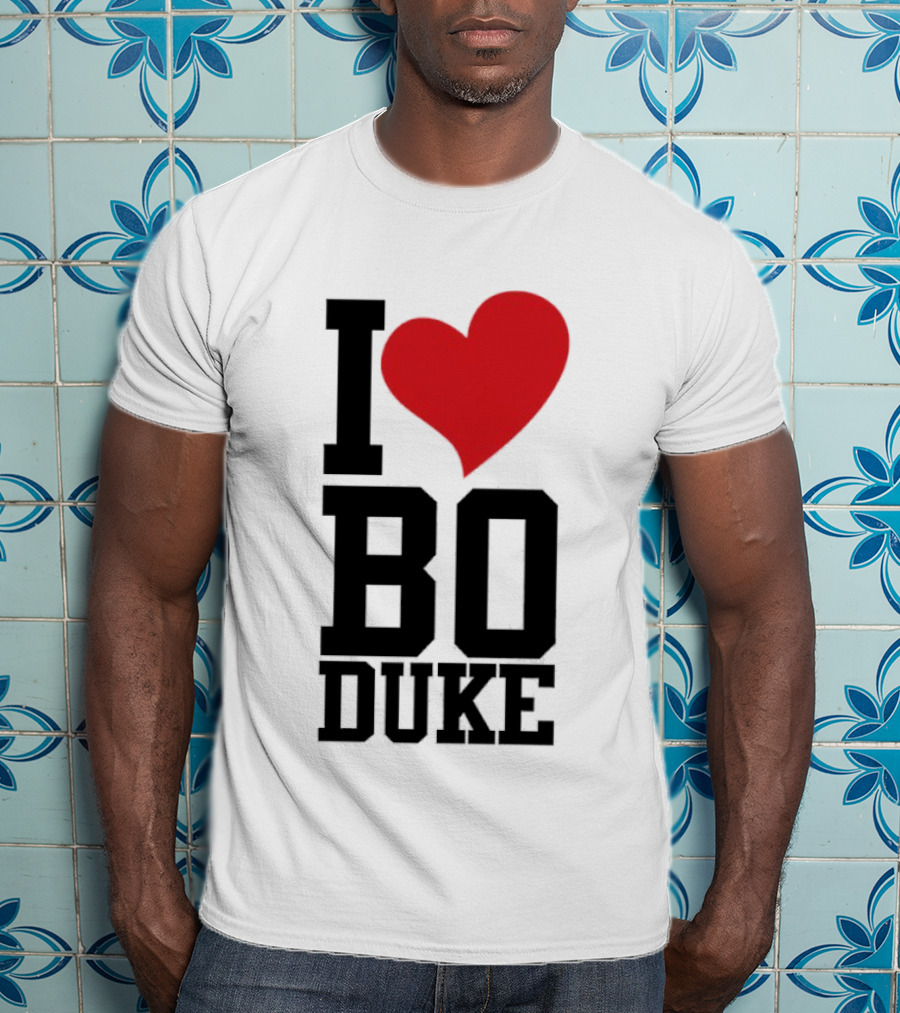 I Love Bo Duke Red Heart Classic Fan T-Shirt