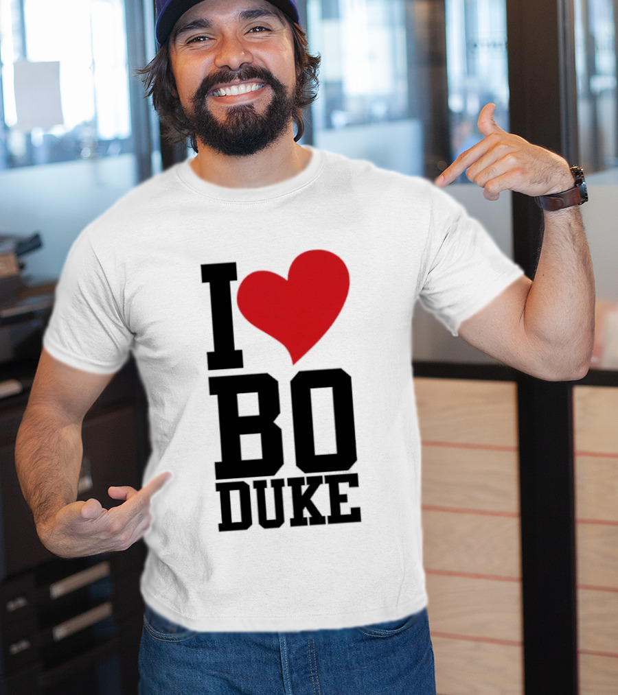 I Love Bo Duke Red Heart Classic Fan T-Shirt