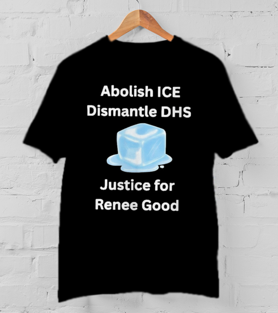 Abolish ICE Dismantle DHS Justice For Renee Good Melting Ice Cube Symbolism T-Shirt
