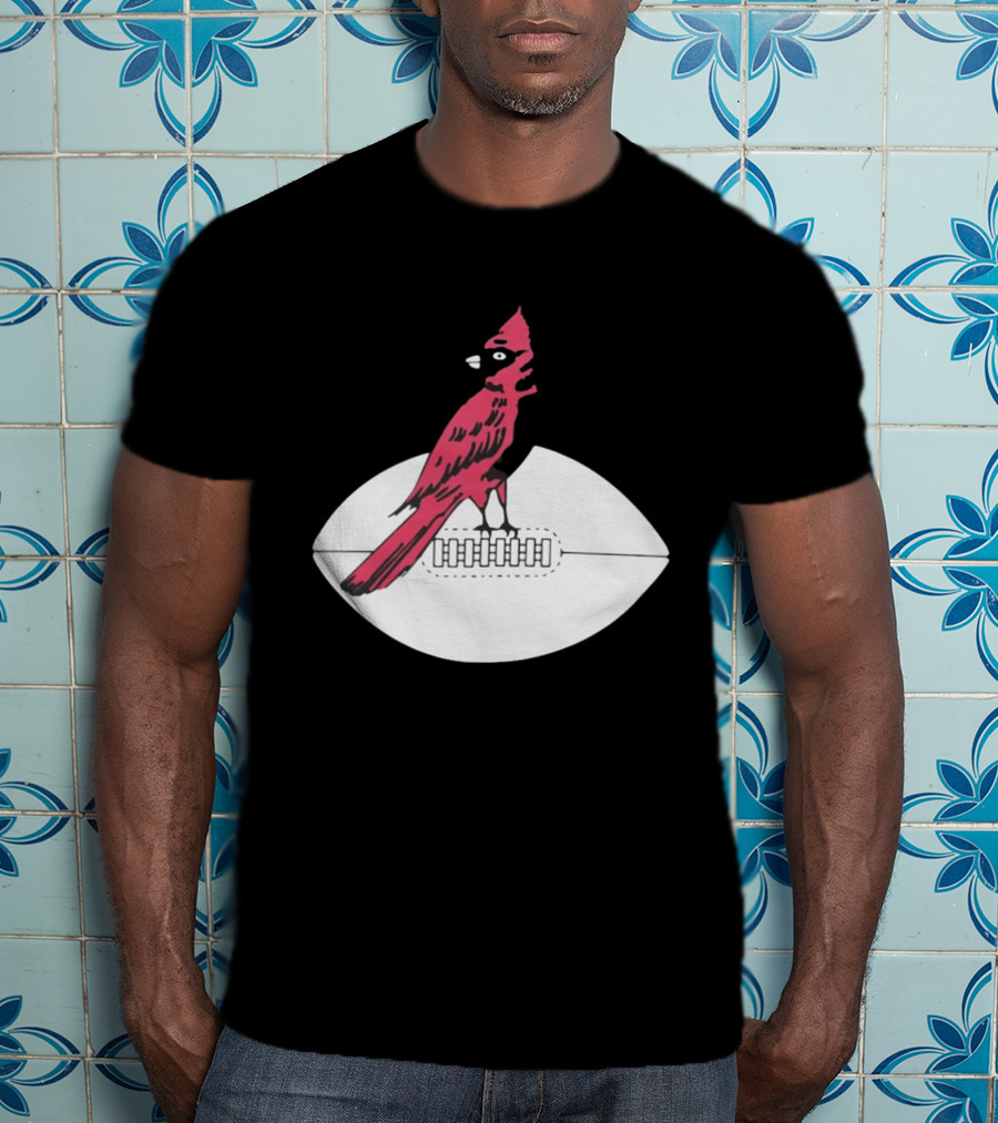 Arizona Cardinals Bird On Football T-Shirt