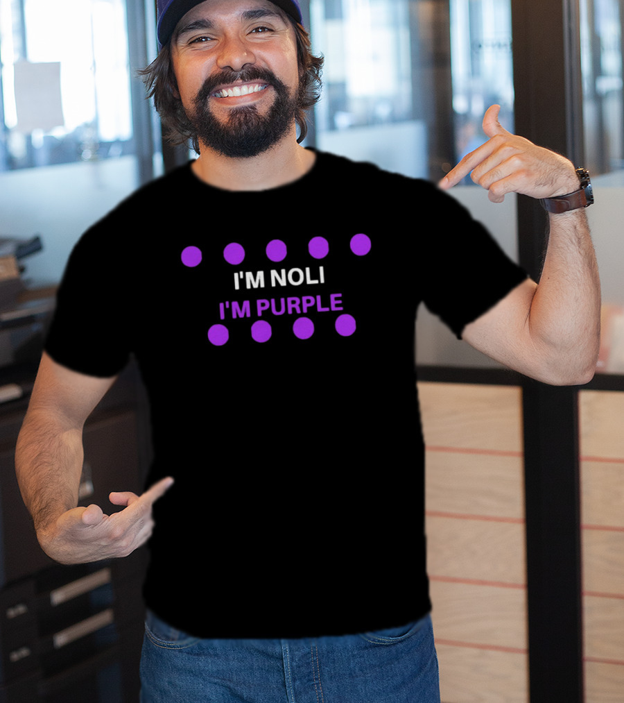 I'm Noli I'm Purple Dotted T-Shirt