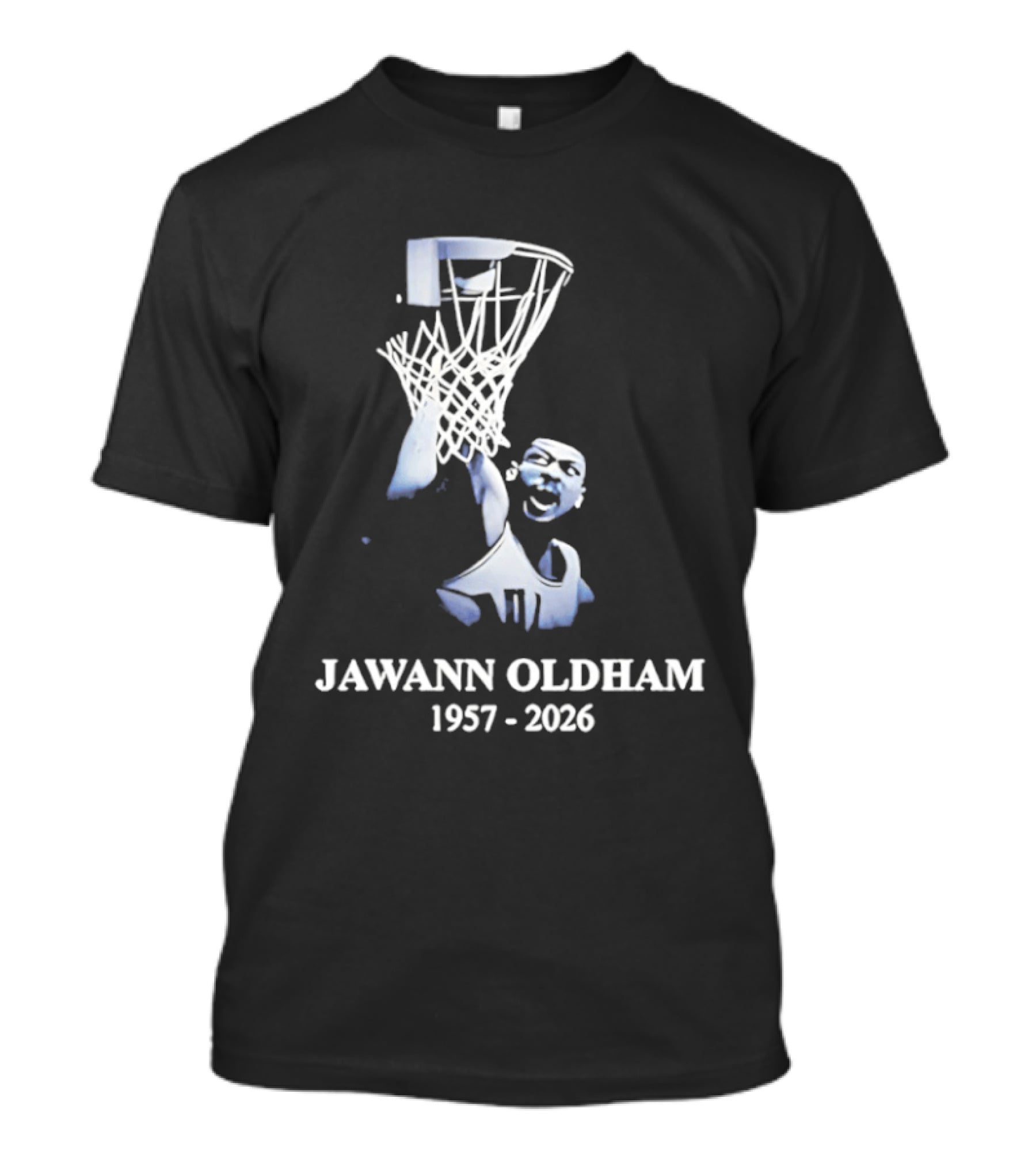 Jawann Oldham 1957 2026 Basketball Dunking T-Shirt