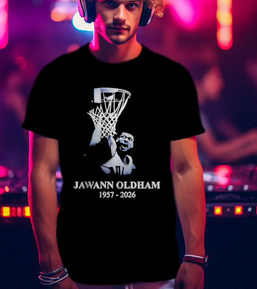 Jawann Oldham 1957 2026 Basketball Dunking T-Shirt