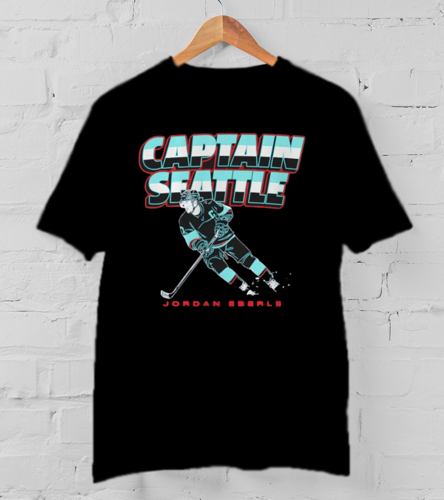 Jordan Eberle Captain Seattle Kraken Hockey T-Shirt