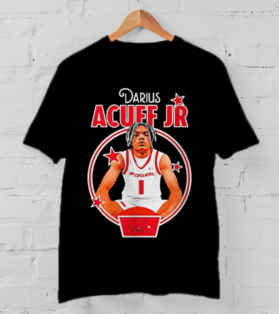Darius Acuff Jr Arkansas Razorbacks Basketball Player Star Athlete T-Shirt