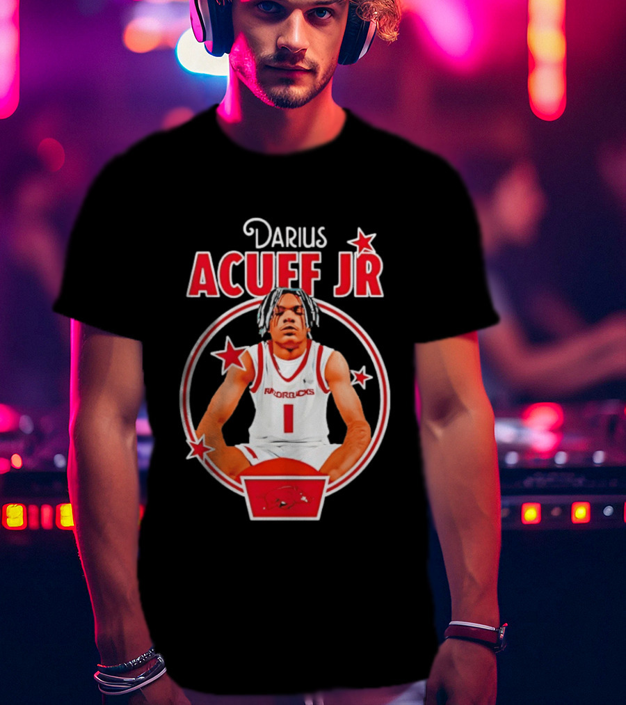 Darius Acuff Jr Arkansas Razorbacks Basketball Player Star Athlete T-Shirt