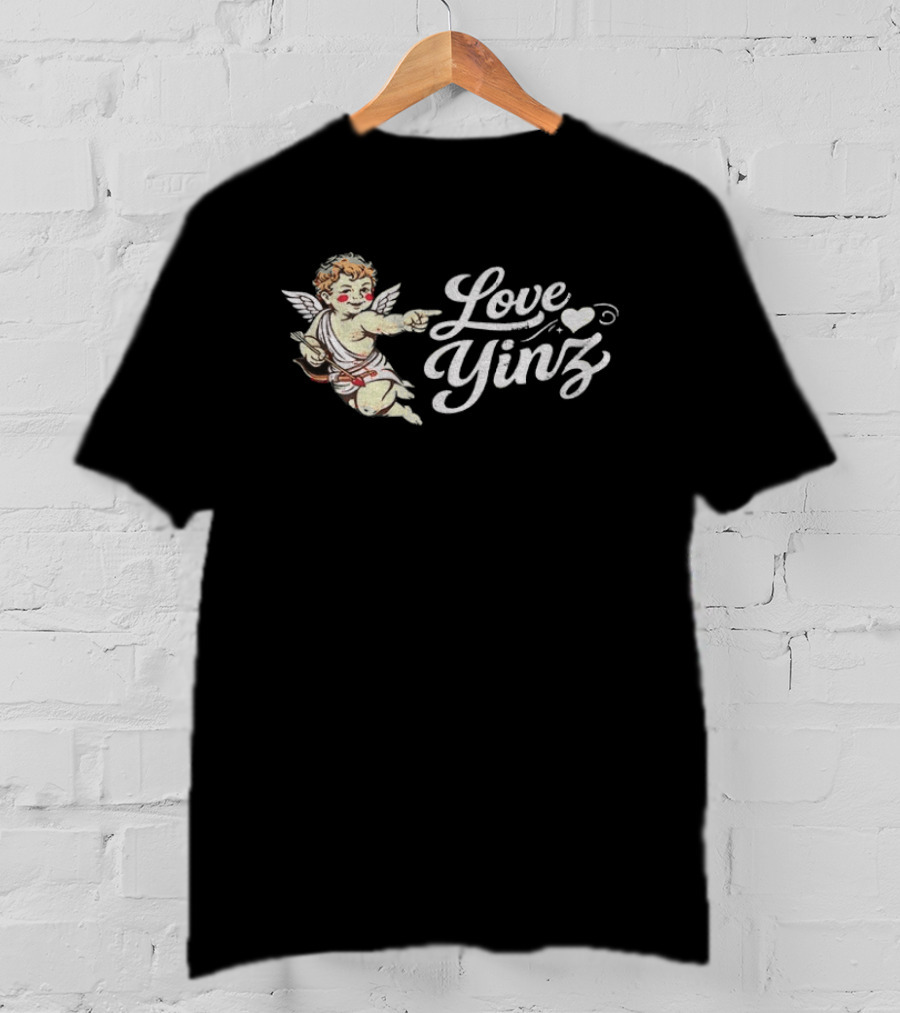 Love Yinz Cupid Valentine's Day Pittsburgh T-Shirt