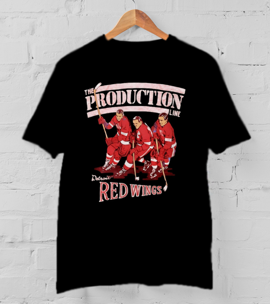 Detroit Red Wings The Production Line Hockey Legends T-Shirt