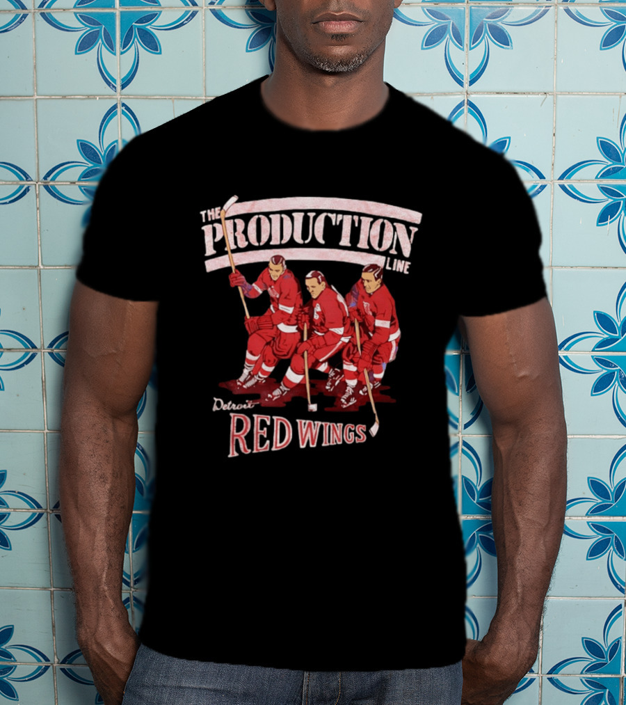 Detroit Red Wings The Production Line Hockey Legends T-Shirt