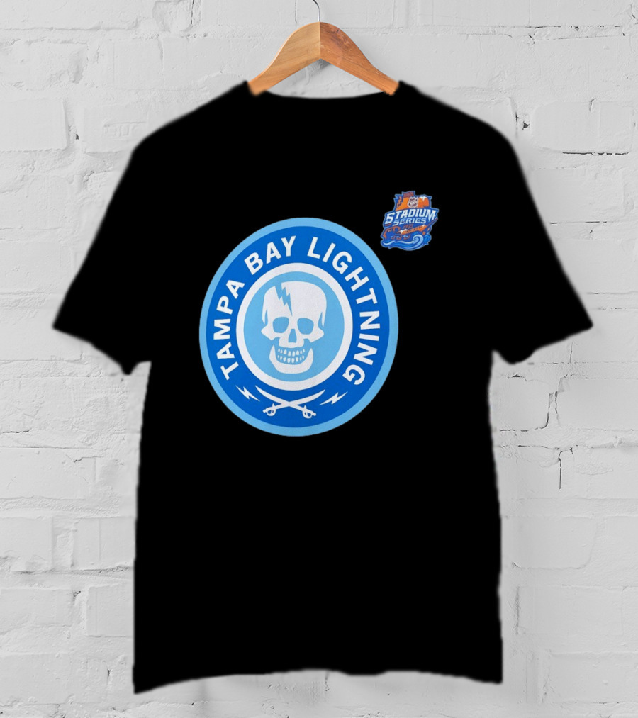 Tampa Bay Lightning Skull Circle Stadium Series T-Shirt