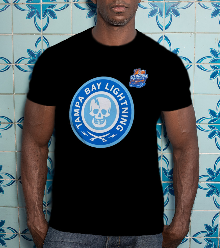 Tampa Bay Lightning Skull Circle Stadium Series T-Shirt