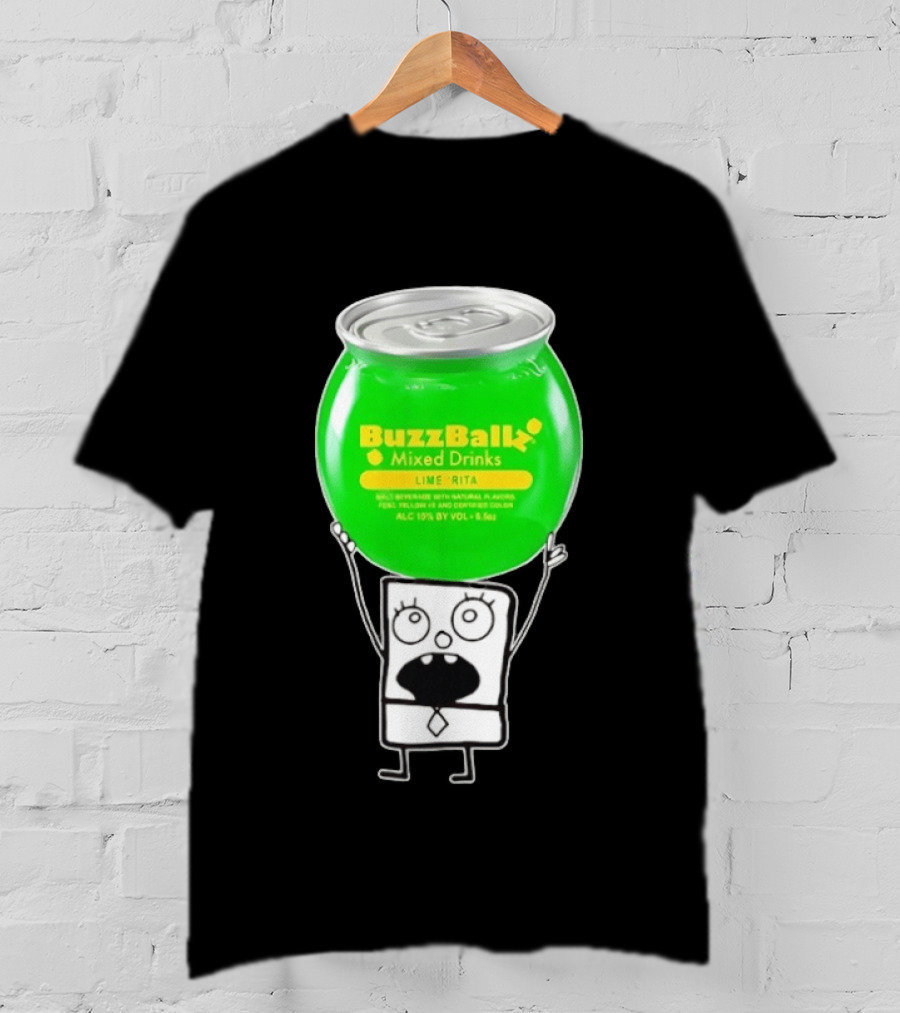 Doodlebob With BuzzBallz Lime Rita Mixed Drinks Can T-Shirt