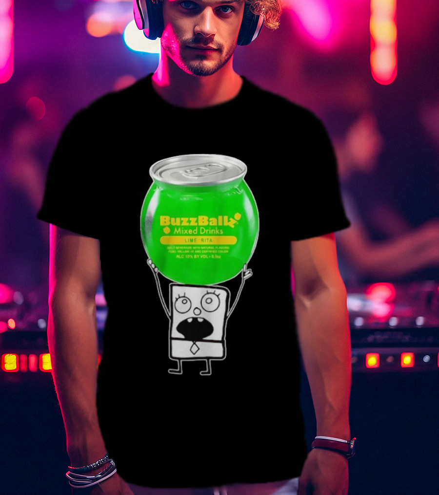 Doodlebob With BuzzBallz Lime Rita Mixed Drinks Can T-Shirt