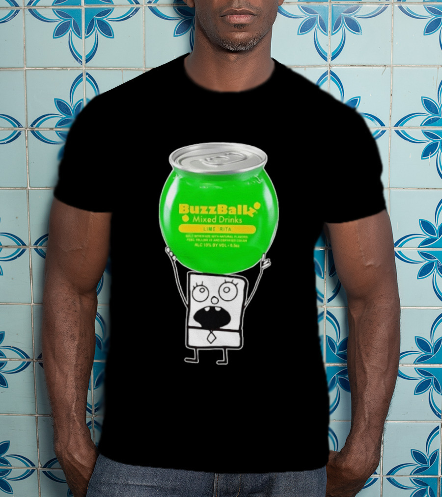 Doodlebob With BuzzBallz Lime Rita Mixed Drinks Can T-Shirt