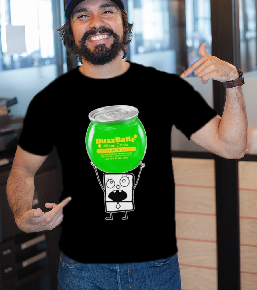 Doodlebob With BuzzBallz Lime Rita Mixed Drinks Can T-Shirt