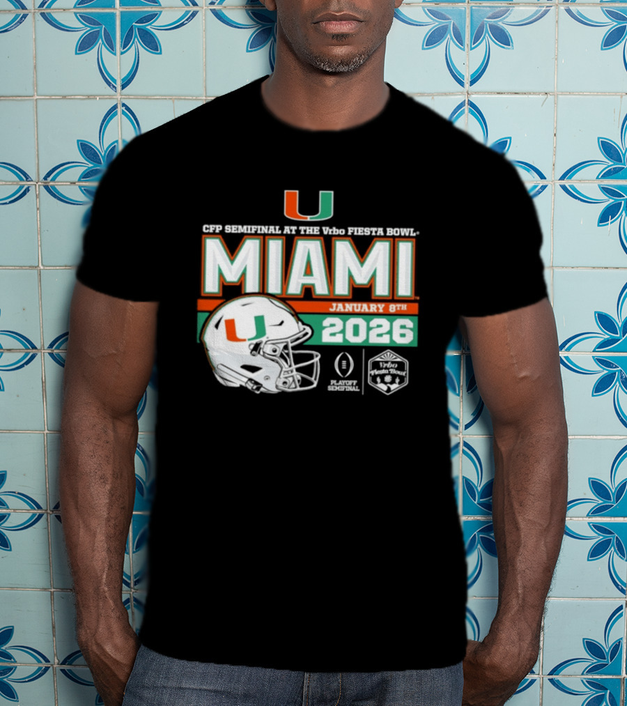 CFP Semifinal Vrbo Fiesta Bowl Miami Hurricanes January 8th 2026 T-Shirt