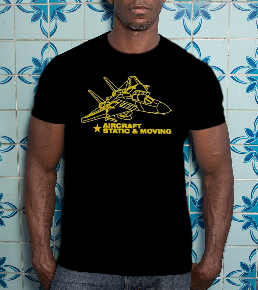 F 14 Tomcat Yellow Aircraft Static And Moving T-Shirt
