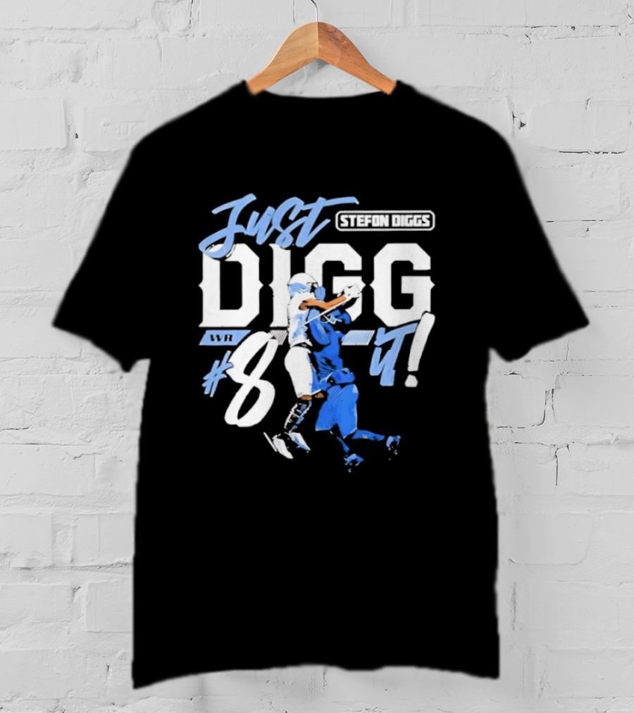 Stefon Diggs Just Digg It Number 14 Football Action T-Shirt