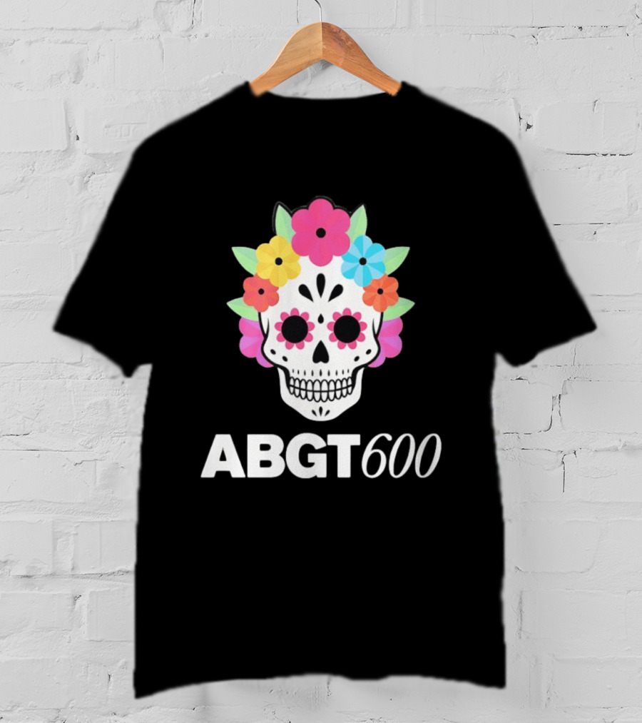 ABGT 600 Sugar Skull Colorful Floral T-Shirt
