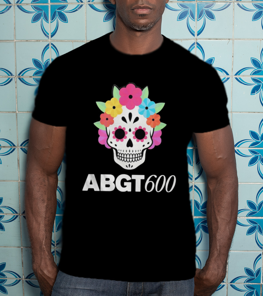 ABGT 600 Sugar Skull Colorful Floral T-Shirt