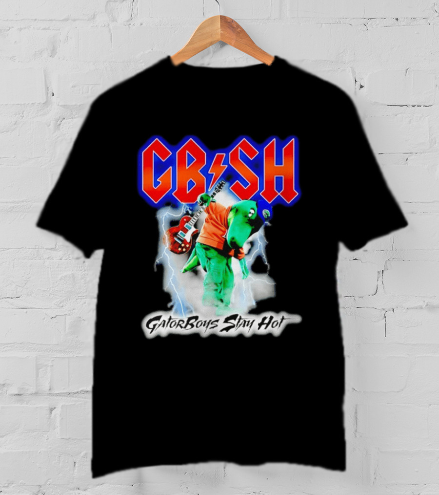 GB SH Gator Boys Stay Hot Florida Gators Electric Guitar Lightning T-Shirt