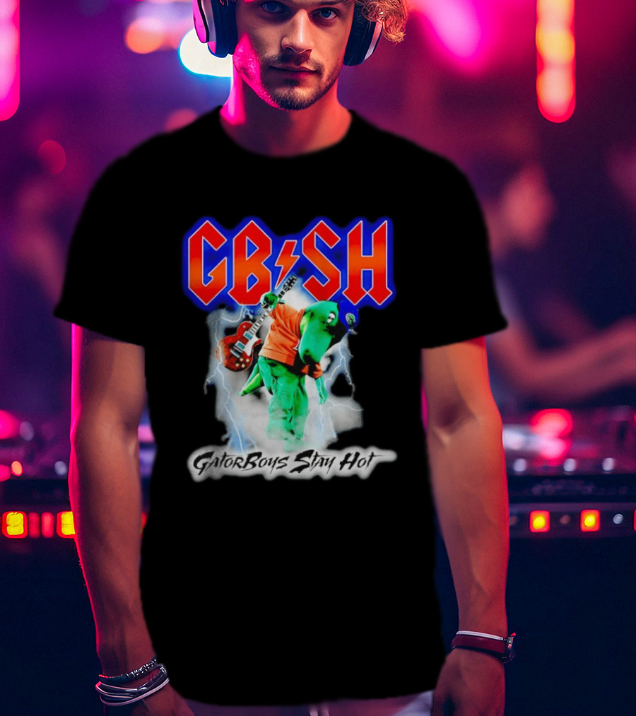 GB SH Gator Boys Stay Hot Florida Gators Electric Guitar Lightning T-Shirt
