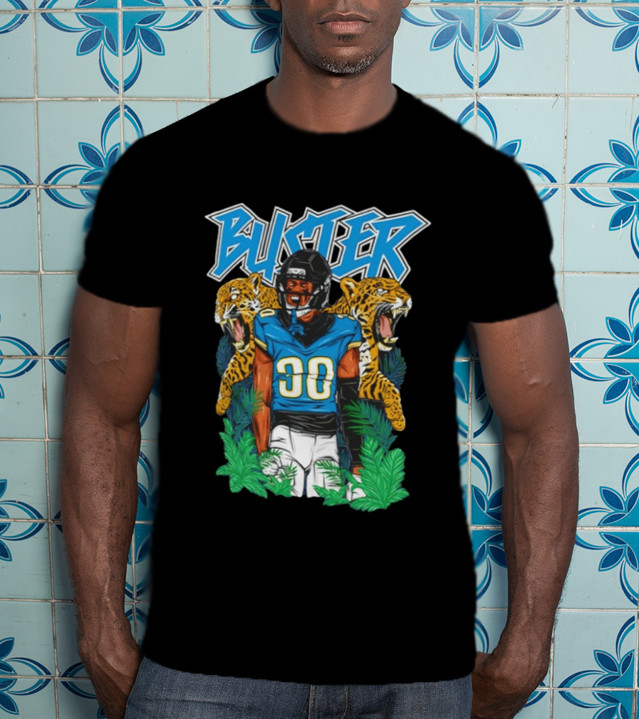 Buster Montaric Brown Jacksonville Jaguars Football 30 T-Shirt