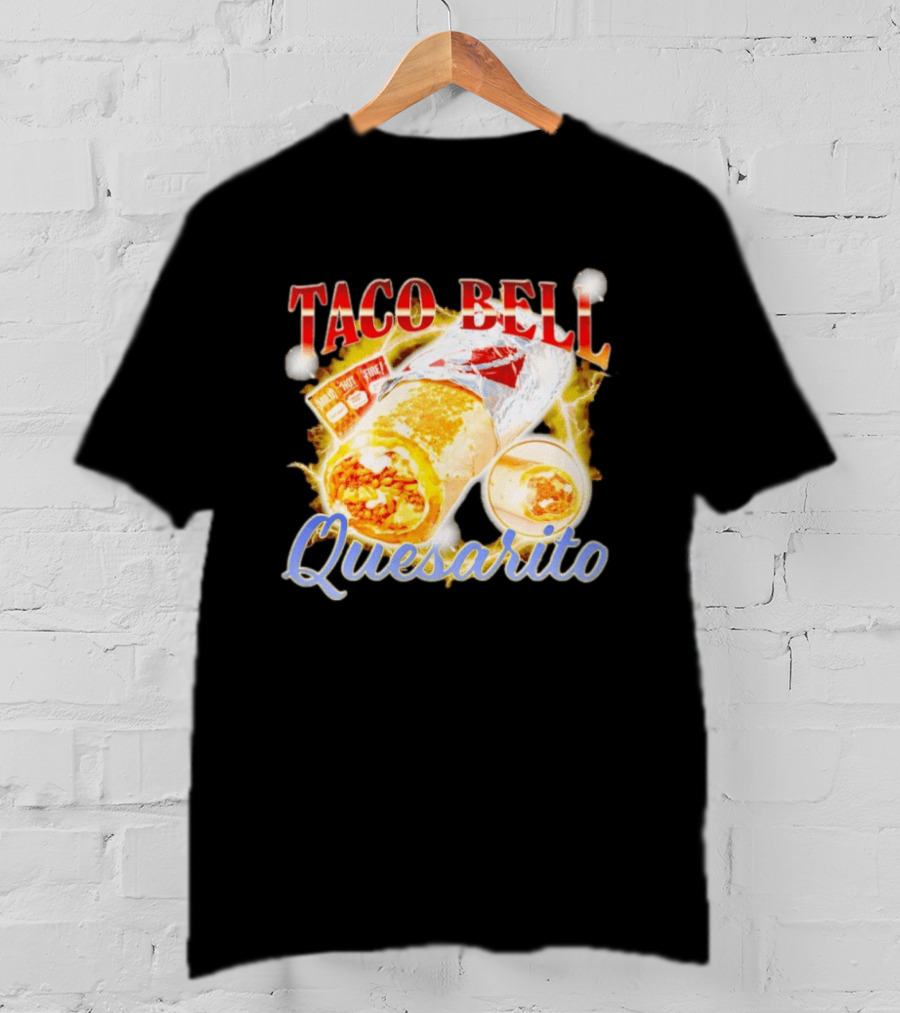 Taco Bell Quesarito Bold Text Fiery T-Shirt