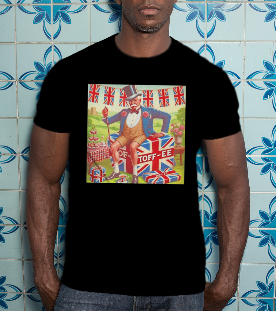 National English Toffee Party Vintage Union Jack Celebration T-Shirt