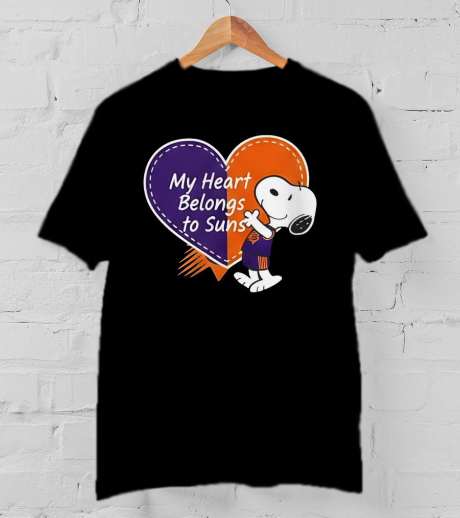 My Heart Belongs To Suns Snoopy Phoenix Suns Valentine 2026 T-Shirt