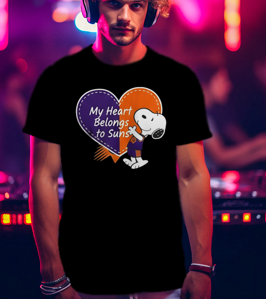 My Heart Belongs To Suns Snoopy Phoenix Suns Valentine 2026 T-Shirt