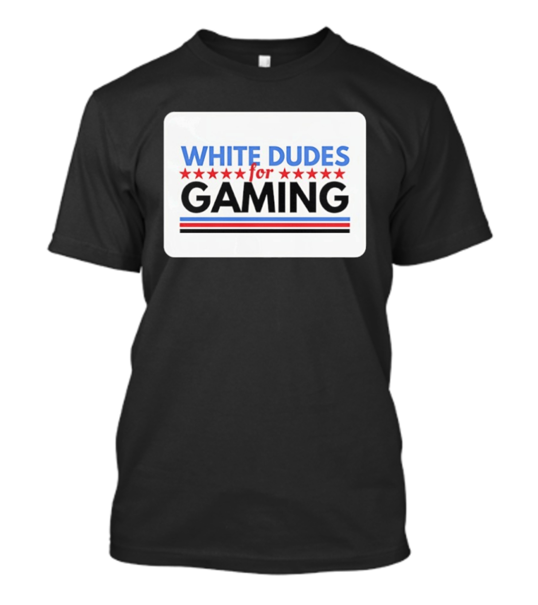 White Dudes For Gaming Stars Stripes T-Shirt